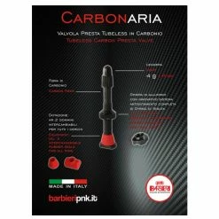 Paire De Valves Tubeless Presta En Carbone Carbonaria Barbieri 9 Paire De Valves Tubeless Presta En Carbone Carbonaria Barbieri -Béquilles vélo Ventes Carbonaria AD CARB45 1024x1024 35 flyer