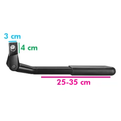 Béquilles vélo Ventes -Béquilles vélo Ventes bequille laterale reglable noire power 26 28 pouces ursus full 2