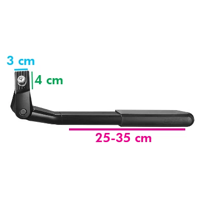 Béquille Latérale Réglable Noire Power 26-28 Pouces - Ursus 4 Béquille Latérale Réglable Noire Power 26-28 Pouces - Ursus – Image 2