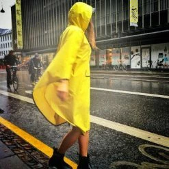Cape De Pluie Cycliste Jaune Canari The Peoples Poncho -Béquilles vélo Ventes cape de pluie cycliste jaune canari the peoples poncho full 5