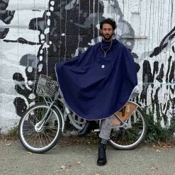 Poncho Anti-pluie Unisexe Pour Adultes Le Temps Des Grenouilles -Béquilles vélo Ventes cape de pluie velo bleu impermeable Le Temps des Grenouilles 2