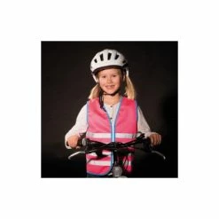 Gilet De Sécurité Enfant à Vélo Haute Visibilité Rose Wowow -Béquilles vélo Ventes gilet de securite enfant a velo haute visibilite rose wowow full 6