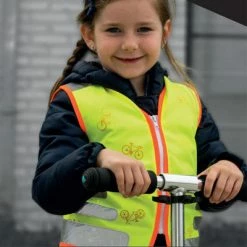 Gilet De Sécurité Enfant à Vélo Jaune Réfléchissant Nutty Wowow -Béquilles vélo Ventes gilet de securite enfant a velo jaune reflechissant nutty wowow full 4