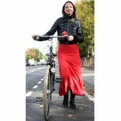 Georgia In Dublin Jupe Protège Pluie De Vélo Sur Cycliste Rainwrap - Rouge -Béquilles vélo Ventes jupe protege pluie de velo sur cycliste rainwrap rouge full 5