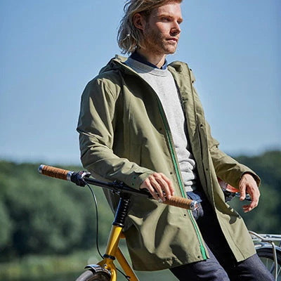 Parka De Pluie Vélo étanche Vert Olive Pour Hommes Mosse Basil 3 Parka De Pluie Vélo étanche Vert Olive Pour Hommes Mosse Basil