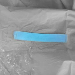 Hooodie Poncho De Pluie Bleu Avec Fenêtre -Béquilles vélo Ventes poncho de pluie bleu avec fenetre full 5