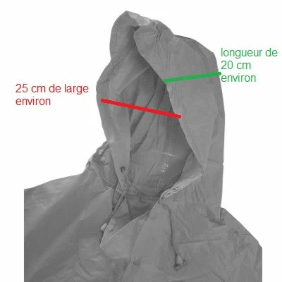 Hooodie Poncho Pluie Noir Avec Fenêtre Pour éclairage Vélo 6 Hooodie Poncho Pluie Noir Avec Fenêtre Pour éclairage Vélo – Image 4