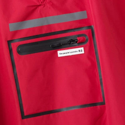 Poncho Vélo Imperméable Rouge The Peoples Poncho 8 Poncho Vélo Imperméable Rouge The Peoples Poncho – Image 6