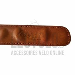 Serre Pantalon En Cuir Marron Pour Cycliste Lepper -Béquilles vélo Ventes serre pantalon en cuir marron pour cycliste lepper full 3