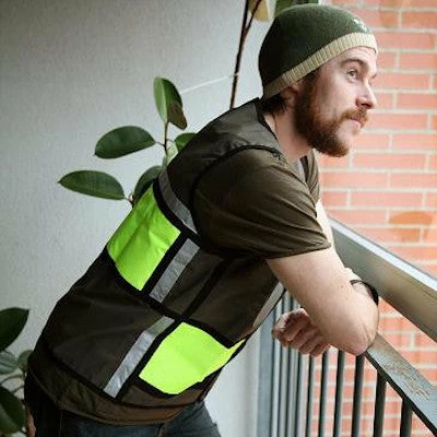 Georgia In Dublin Veste Mixte Réfléchissante De Vélo Verte Et Jaune D1 Style 5 Georgia In Dublin Veste Mixte Réfléchissante De Vélo Verte Et Jaune D1 Style – Image 3