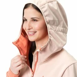 Veste Vélo Colourblock Rose Pour Femmes Vaude Tremalzo Softshell -Béquilles vélo Ventes veste velo femmes vaude tremalzo capuche